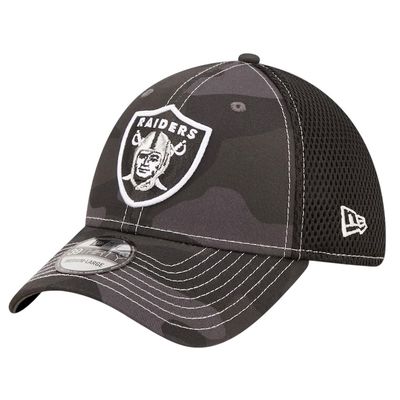 Las Vegas Raiders Men’s Black Camo New Era 39Thirty Flex Fit Hat