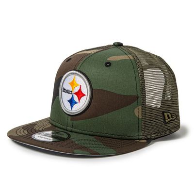 Pittsburgh Steelers Men’s New Era Camo 9FIFTY Snapback Adjustable Trucker Hat