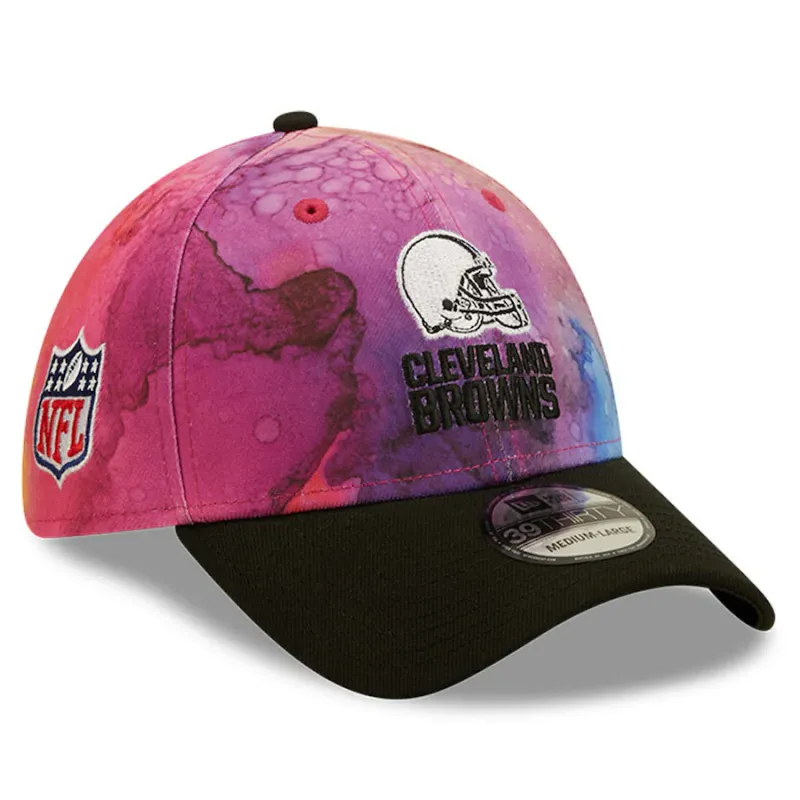 Cleveland Browns Men's New Era 39Thirty Ink Dye Crucial Catch Fitted Hat