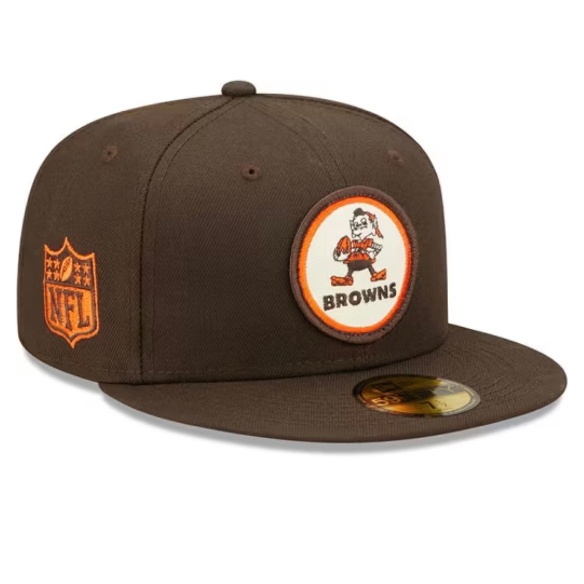 Cleveland Browns Men’s Brown New Era 59Fifty  Retro Sideline Official Fitted Hat