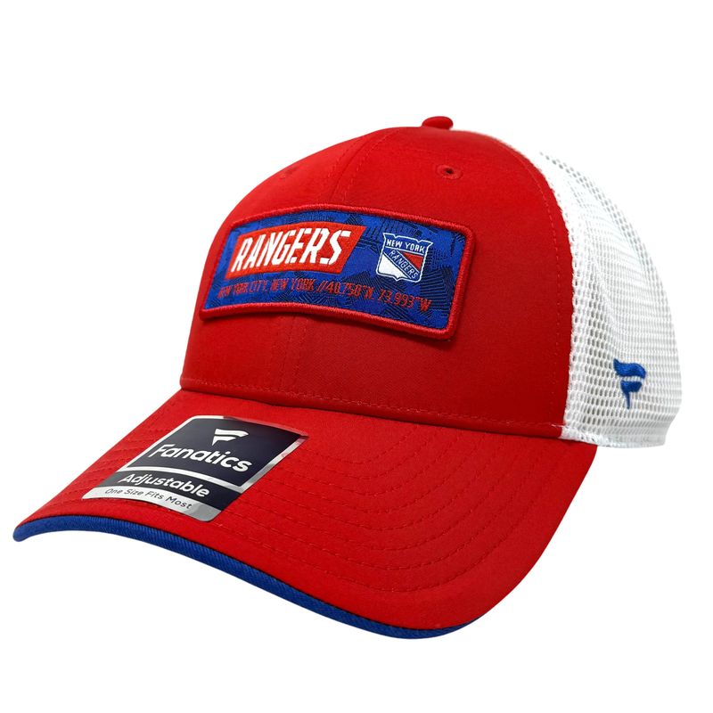 New York Rangers Men's Fanatics Iconic Defender Snapback Adjustable Hat