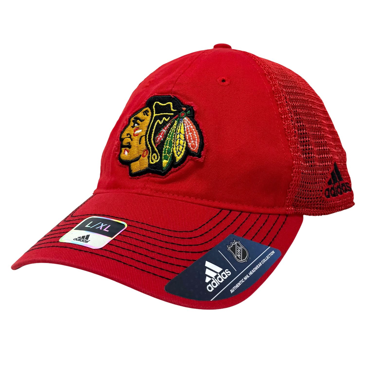 Chicago Blackhawks Men’s Adidas Mesh Back Fitted Hat