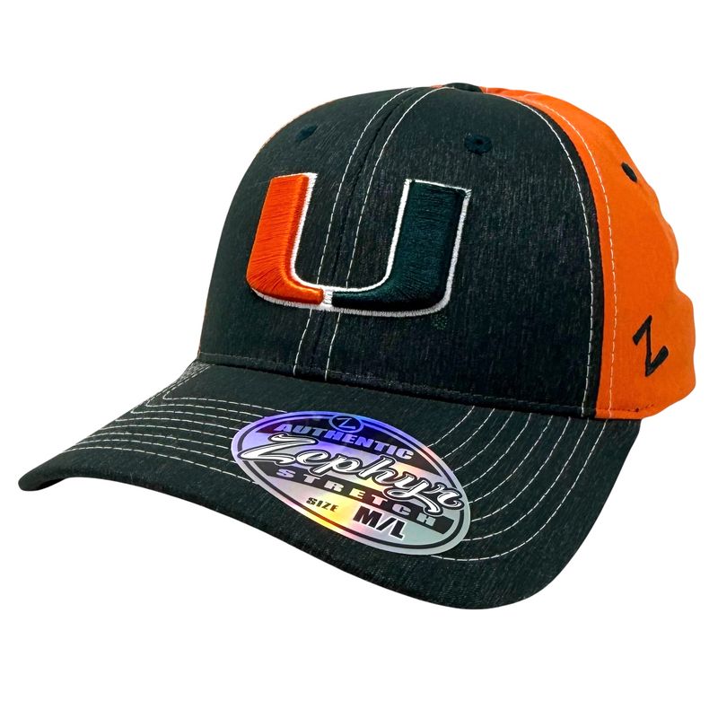 Miami Hurricanes Men's Zephyr Fitted Hat Miami Hurricanes Men's Zephyr Fitted Hat