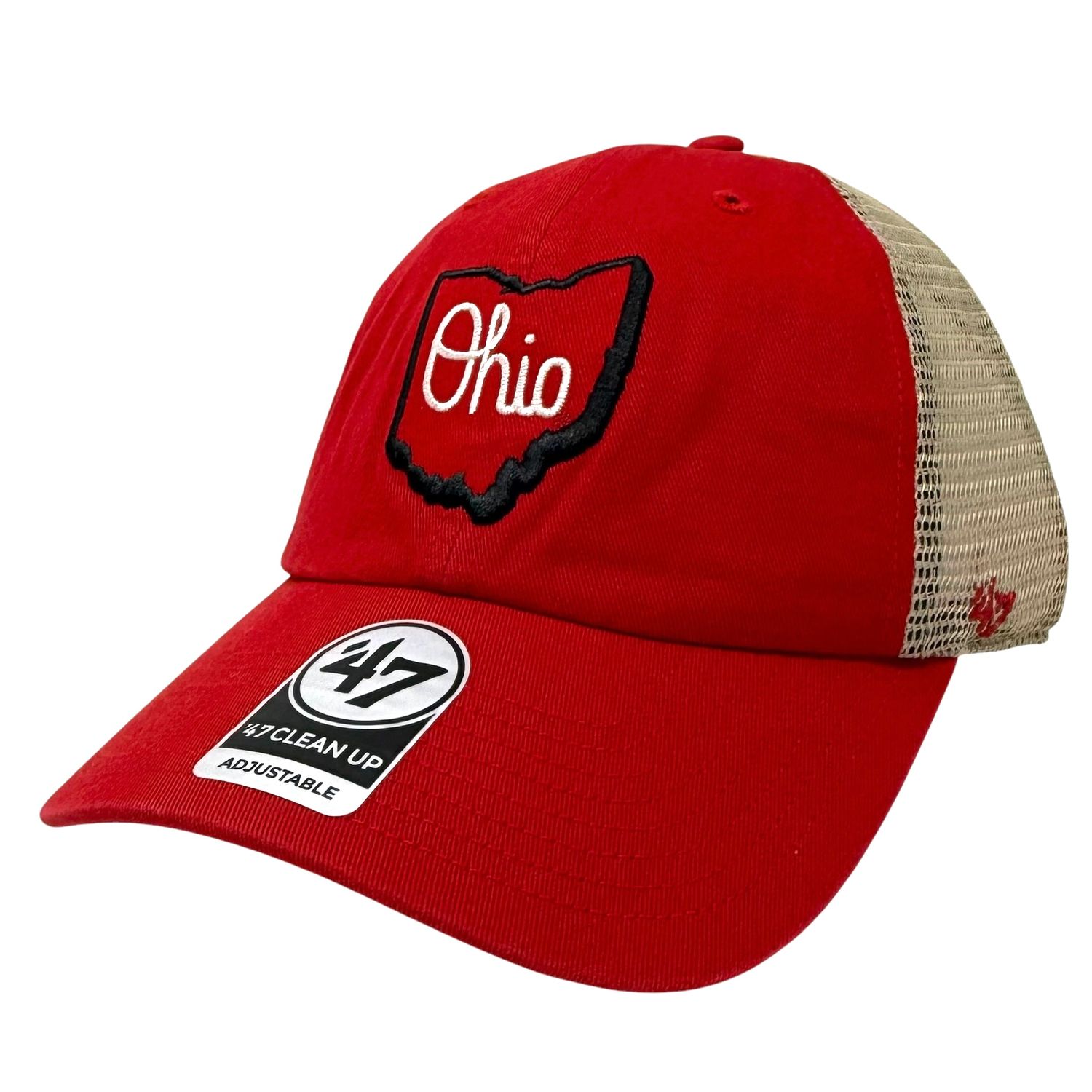 Ohio State Buckeyes Men’s Local Mesh 47 Brand Clean Up Adjustable Hat