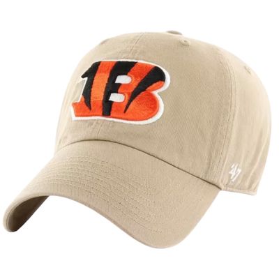 Cincinnati Bengals Men’s Khaki 47 Brand Clean Up Adjustable Hat