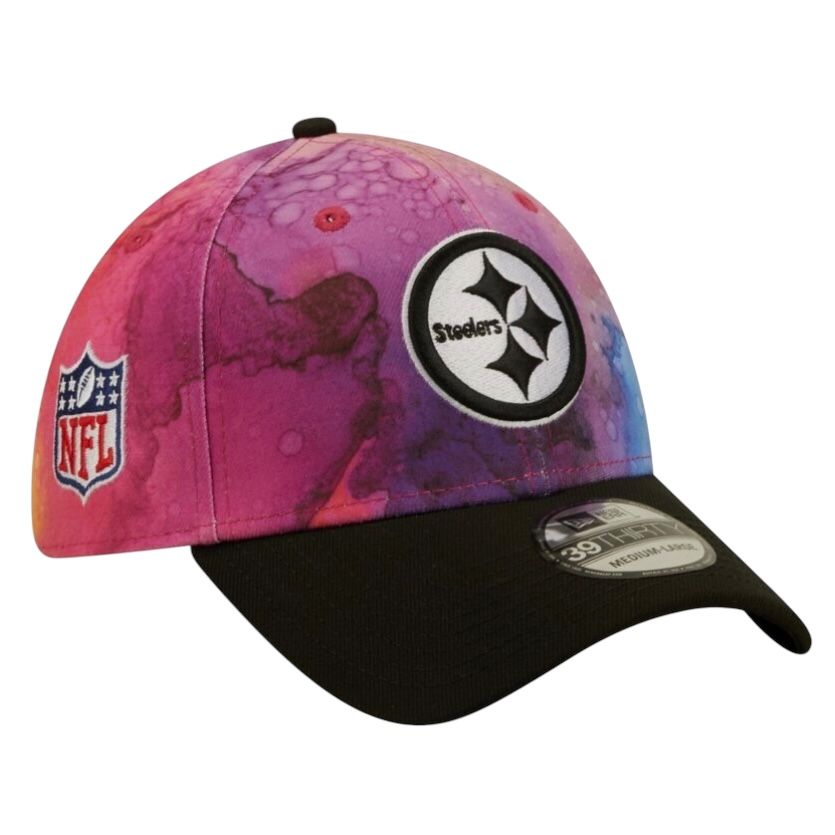 Pittsburgh Steelers Men's New Era 39Thirty Ink Dye Crucial Catch Fitted Hat
