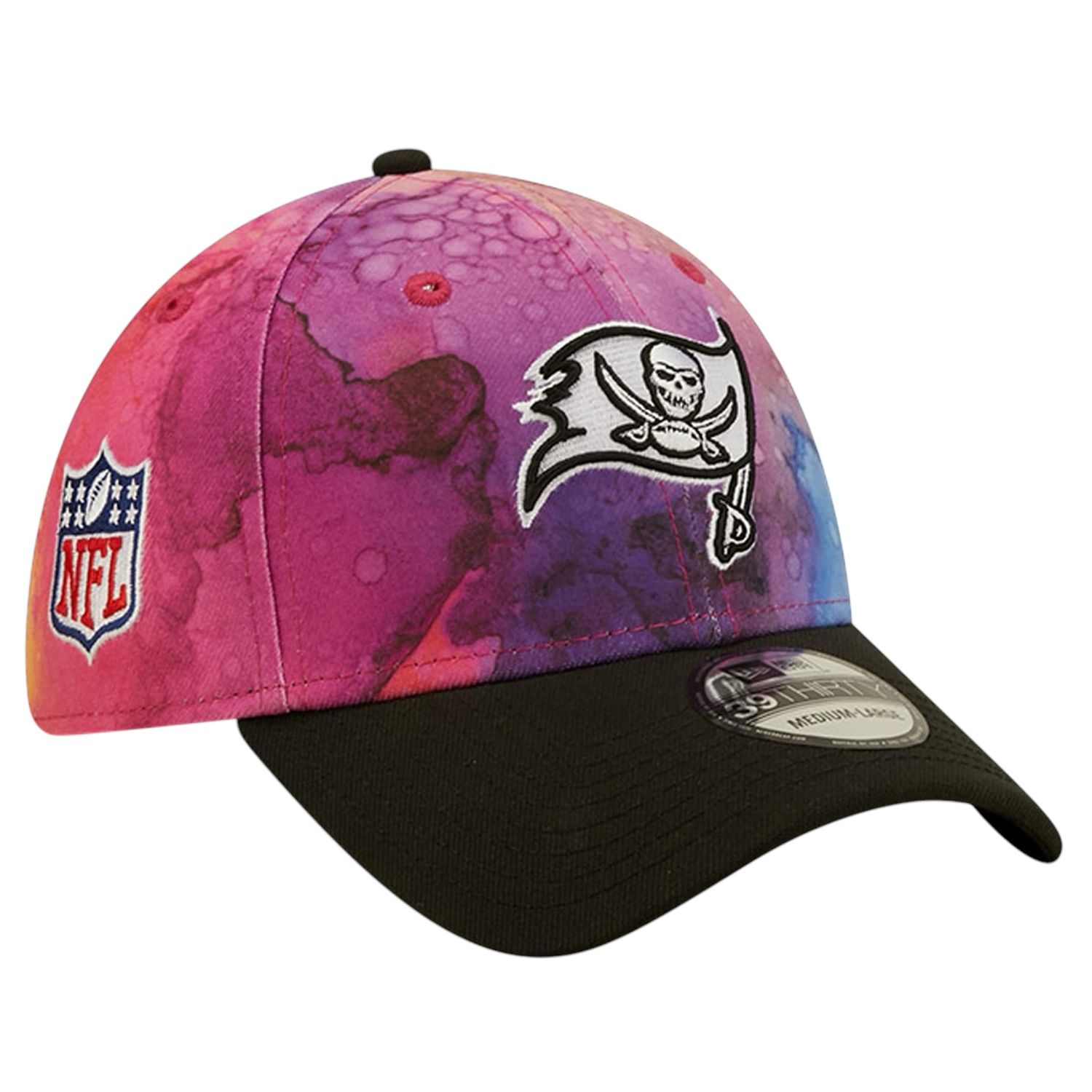 Tampa Bay Buccaneers Men's New Era 39Thirty Ink Dye Crucial Catch Fitted Hat