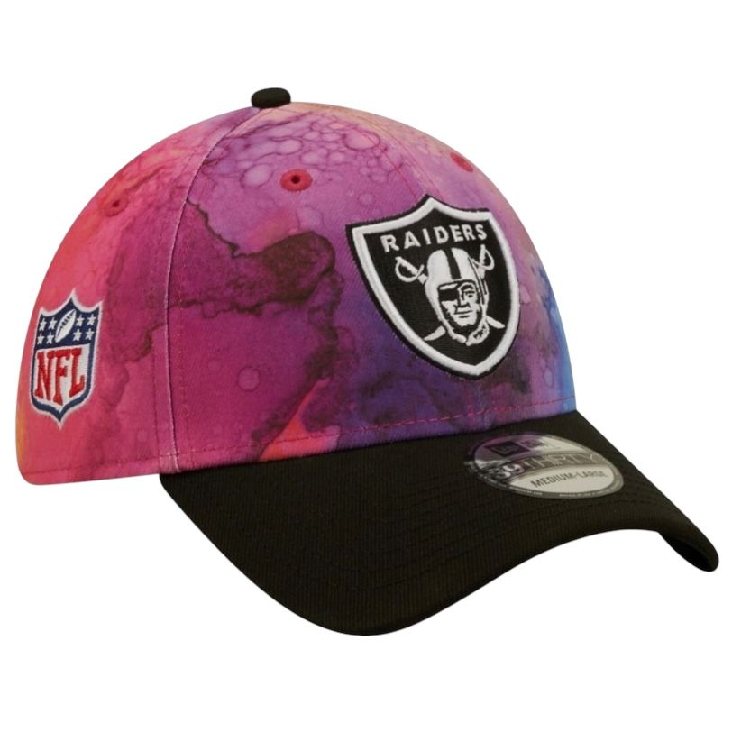 Las Vegas Raiders Men's New Era 39Thirty Ink Dye Crucial Catch Fitted Hat