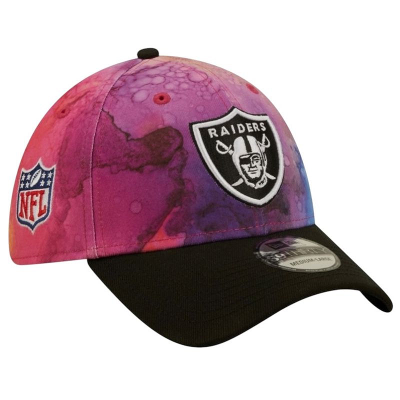 Las Vegas Raiders Men's New Era 39Thirty Ink Dye Crucial Catch Fitted Hat