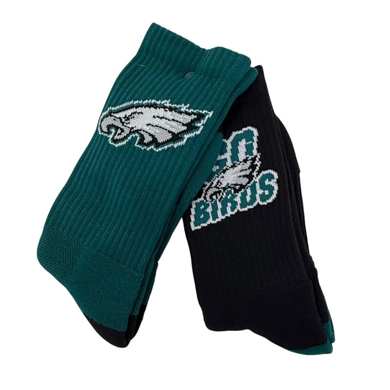 Philadelphia Eagles Men’s Premier Knit Crew Strideline Socks 2 Pack Philadelphia Eagles Men’s Premier Knit Crew Strideline Socks 2 Pack