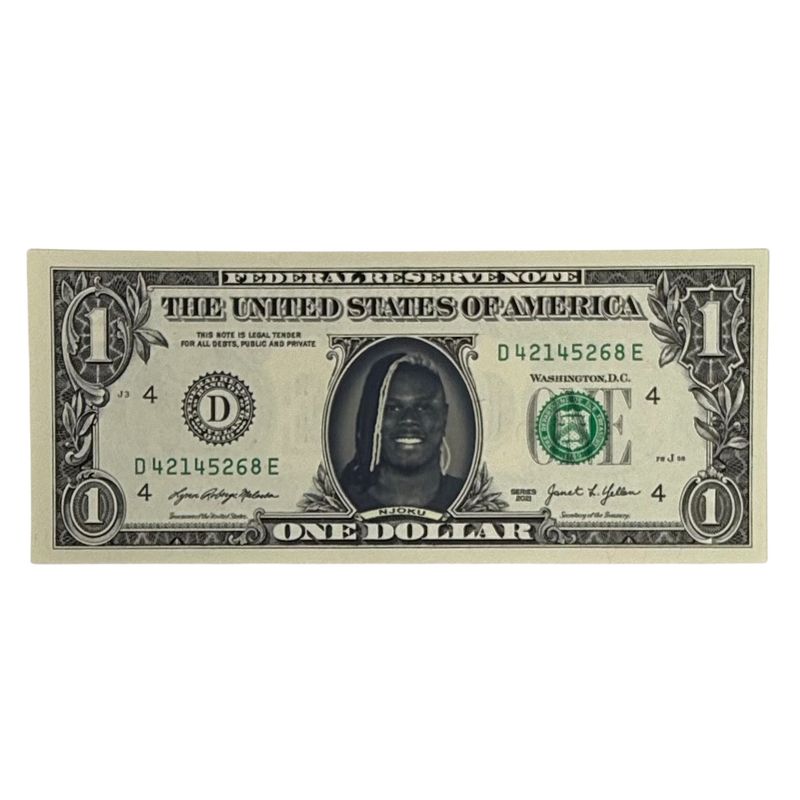David Njoku Famous Face Dollar Bill