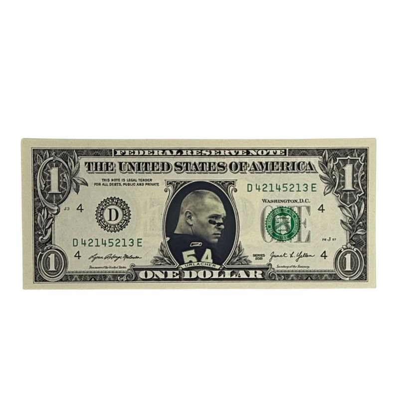Brian Urlacher Famous Face Dollar Bill
