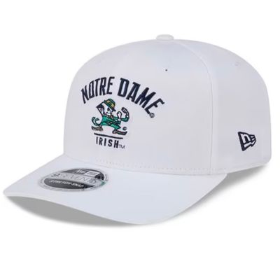 Notre Dame Fighting Irish Men's White New Era NCAA 9Seventy Stretch-Snap Hat