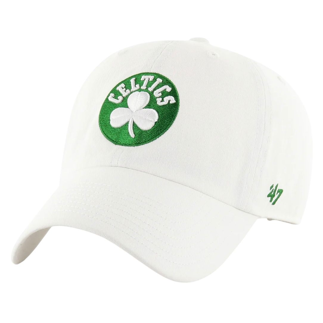Boston Celtics Men’s White 47 Brand Clean Up Adjustable Hat