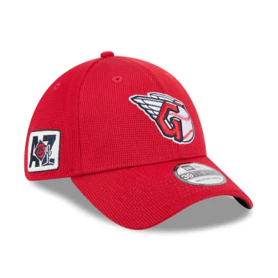 Cleveland Guardians Men’s New Era Red 2025 Spring Training 39THIRTY Flex Fit Hat