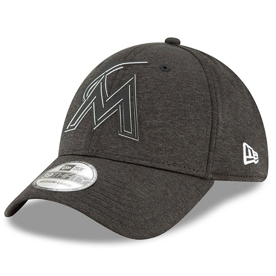 Miami Marlins Men’s Black New Era 39Thirty Flex Fit Hat