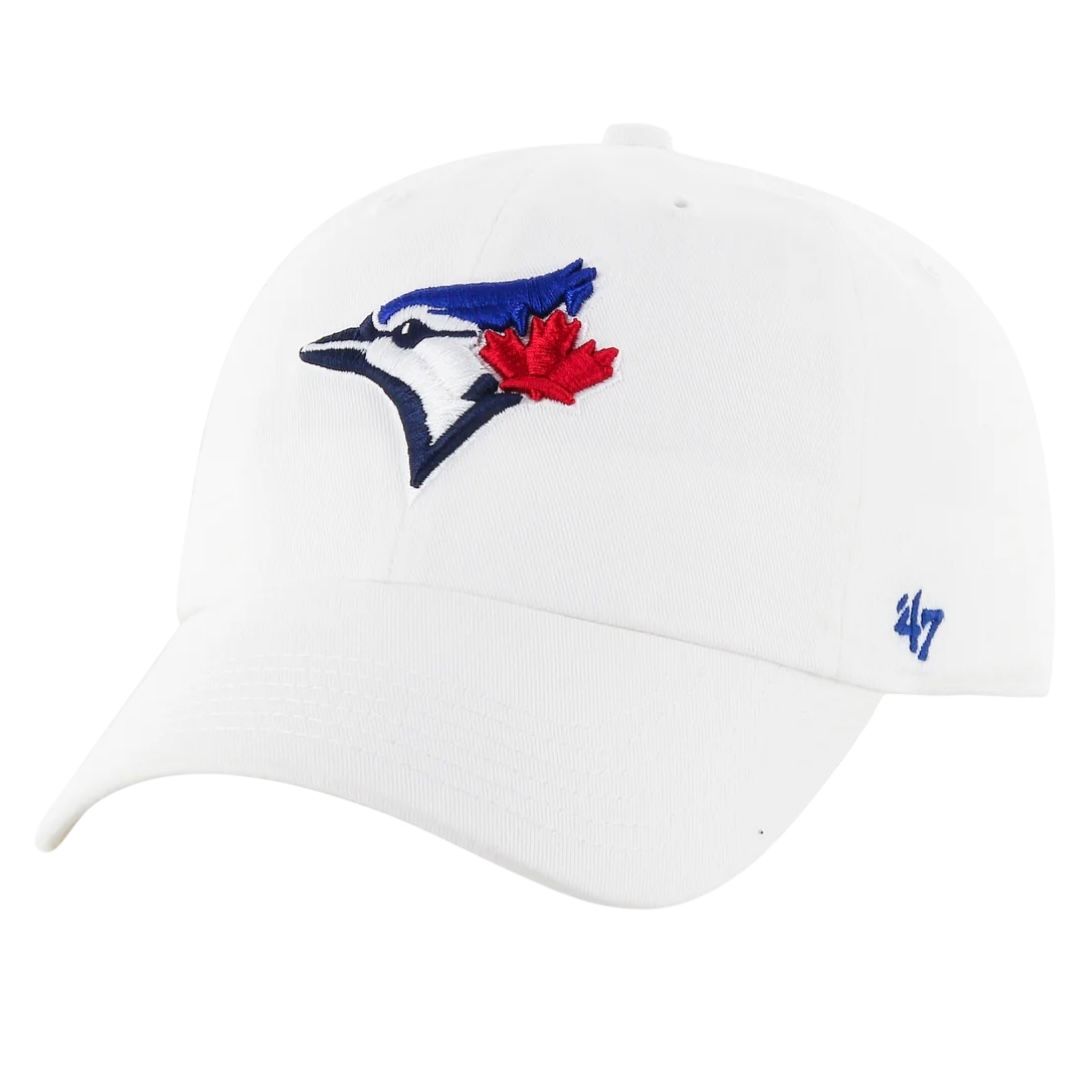 Toronto Blue Jays Men’s White 47 Brand Clean Up Adjustable Hat