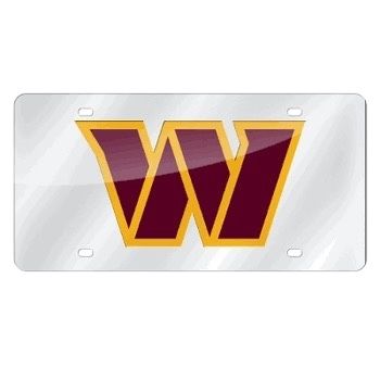 Washington Commanders Laser Tag Silver License Plate