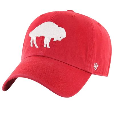 Buffalo Bills Men’s Retro Logo 47 Brand Clean Up Adjustable Red Hat