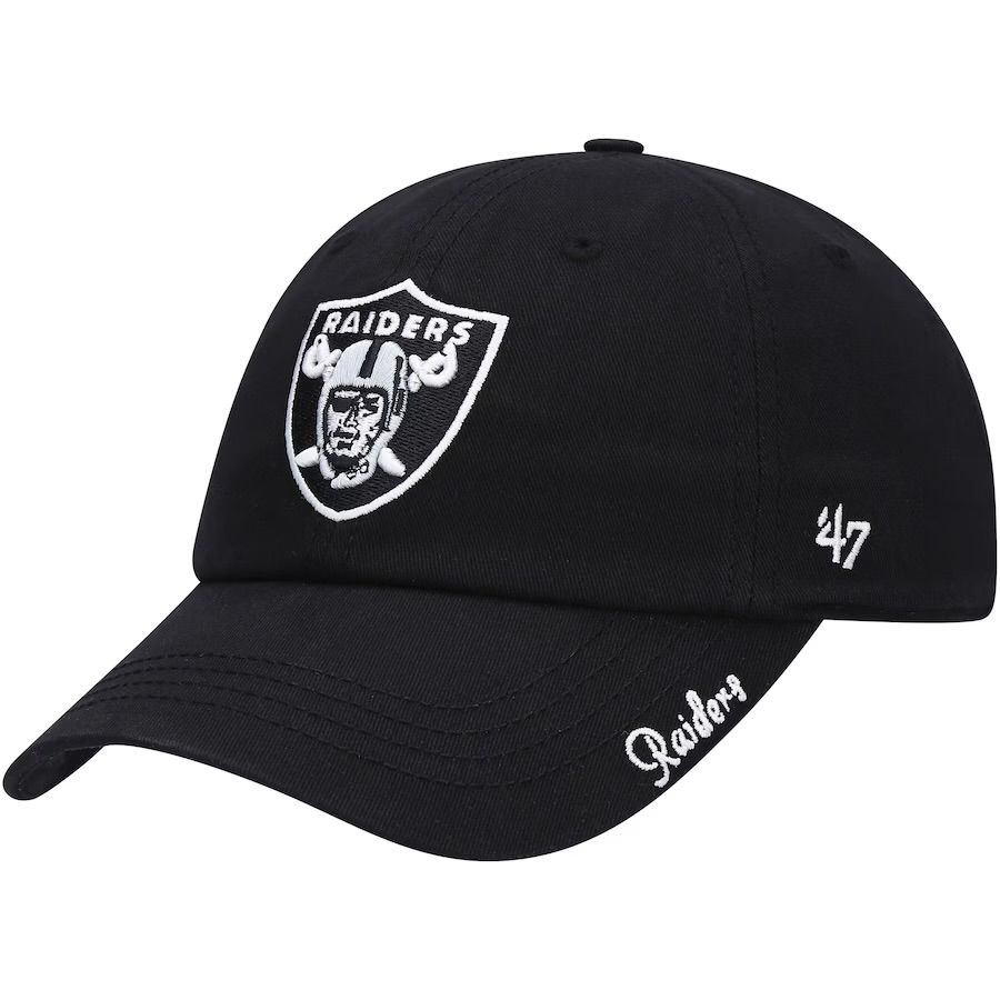 Las Vegas Raiders Women's 47 Brand Clean Up Adjustable Hat
