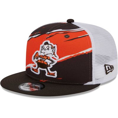 Cleveland Browns Men's Retro New Era Tear Trucker 9FIFTY Snapback Hat