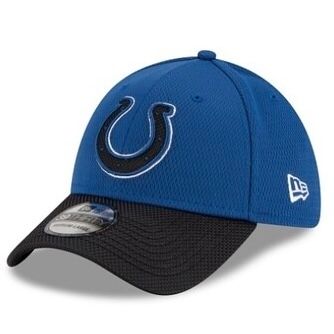 Indianapolis Colts Men's Blue / Black New Era NFL Sideline Road 39Thirty Stretch Fit Hat
