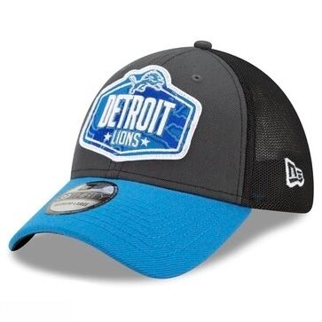 Detroit Lions Men’s Black New Era NFL Draft 39Thirty Fitted Trucker Hat