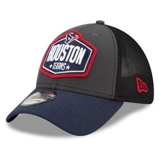 Houston Texans Men’s New Era Black NFL Draft 39Thirty Fitted Trucker Hat