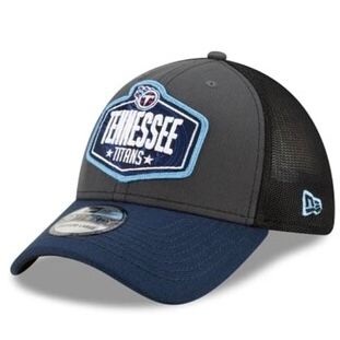 Tennessee Titans Men’s New Era Black NFL Draft 39Thirty Fitted Trucker Hat