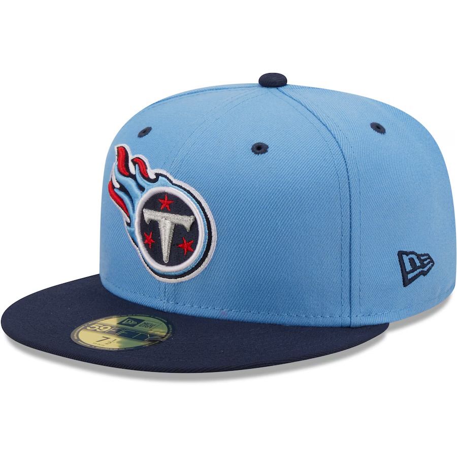 Tennessee Titans Men’s Light Blue/Navy Flipside New Era 59Fifty Fitted Hat