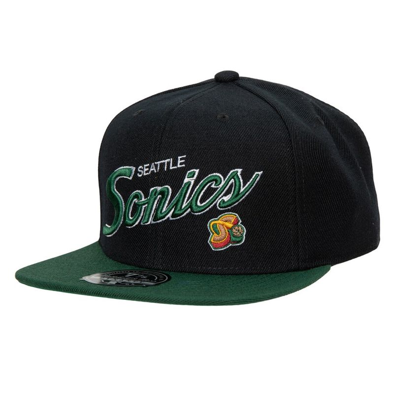 Seattle SuperSonics Men’s Mitchell & Ness Team Script 2.0 HWC Fitted Hat