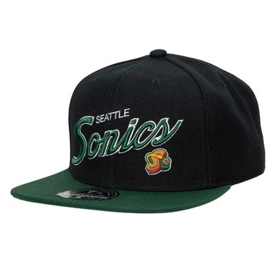 Seattle SuperSonics Men’s Mitchell & Ness Team Script 2.0 HWC Fitted Hat