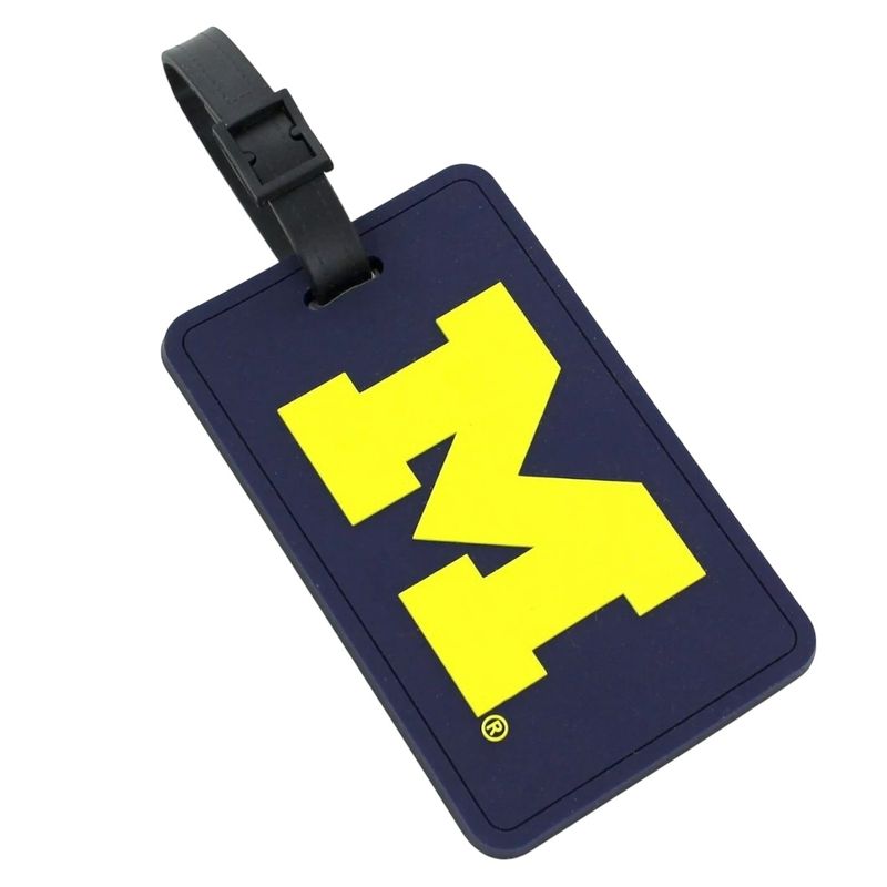 Michigan Wolverines Rubber Luggage Tag