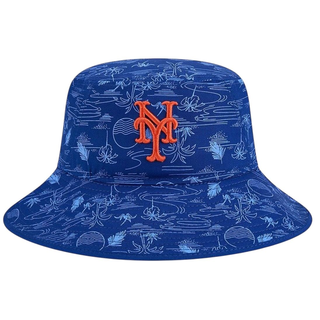 New York Mets Men's Royal Blue Print New Era Bucket Hat