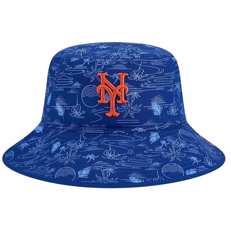 New York Mets Men's Royal Blue Print New Era Bucket Hat