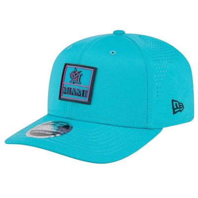 Miami Marlins Men's Aqua City Connect New Era MLB 9Seventy Adjustable Hat Miami Marlins Men's Aqua City Connect New Era MLB 9Seventy Adjustable Hat