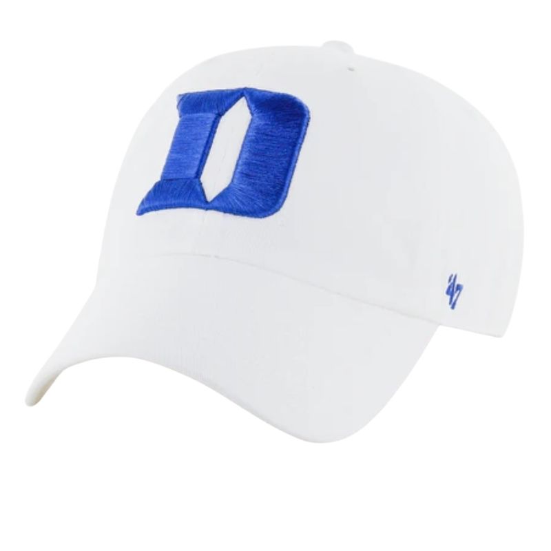 Duke Blue Devils Men’s White 47 Brand Clean Up Adjustable Hat