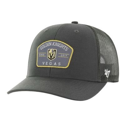 Vegas Golden Knights Men's 47 Charcoal Premiere Trucker Adjustable Hat