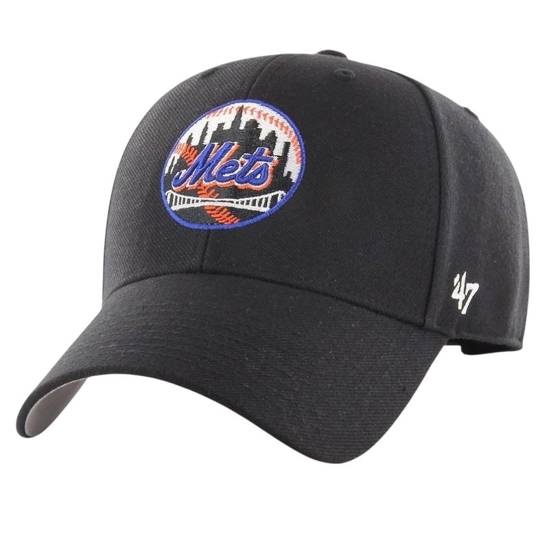 New York Mets Men’s Black 47 Brand MVP Adjustable Hat