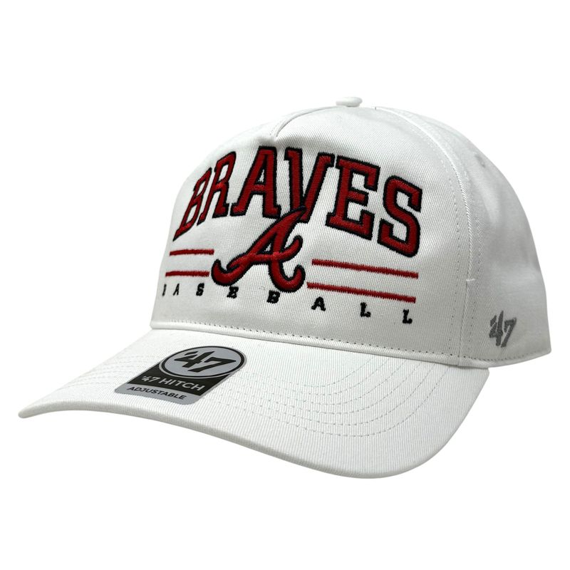 Atlanta Braves Men’s White Roscoe 47 Hitch Snapback Hat