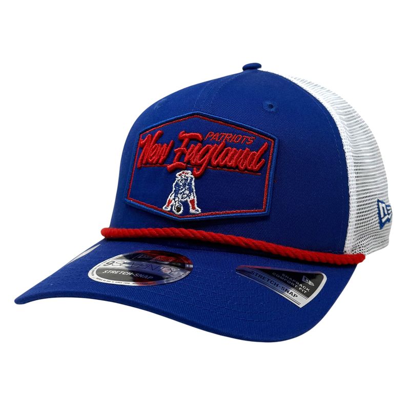 New England Patriots Men's Blue Historic Crosstown New Era NFL 9Seventy Stretch-Snap Hat