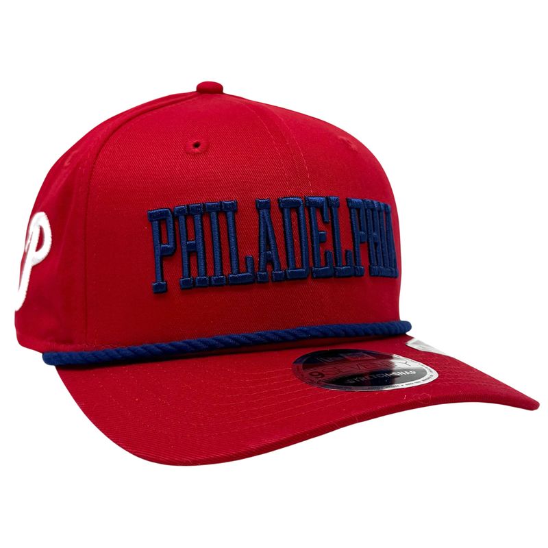 Philadelphia Phillies Men's Red/Blue Wordmark New Era MLB 9Seventy Adjustable Hat Philadelphia Phillies Men's Red/Blue Wordmark New Era MLB 9Seventy Adjustable Hat