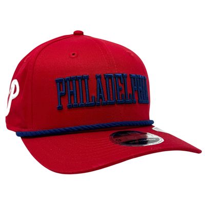 Philadelphia Phillies Men's Red/Blue Wordmark New Era MLB 9Seventy Adjustable Hat