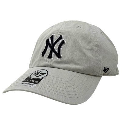 New York Yankees Men’s Gray 47 Brand Clean Up Cooperstown Adjustable Hat