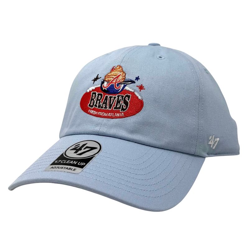 Atlanta Braves Men’s Light Blue 47 Brand Clean Up Ice Cream Cup Adjustable Hat