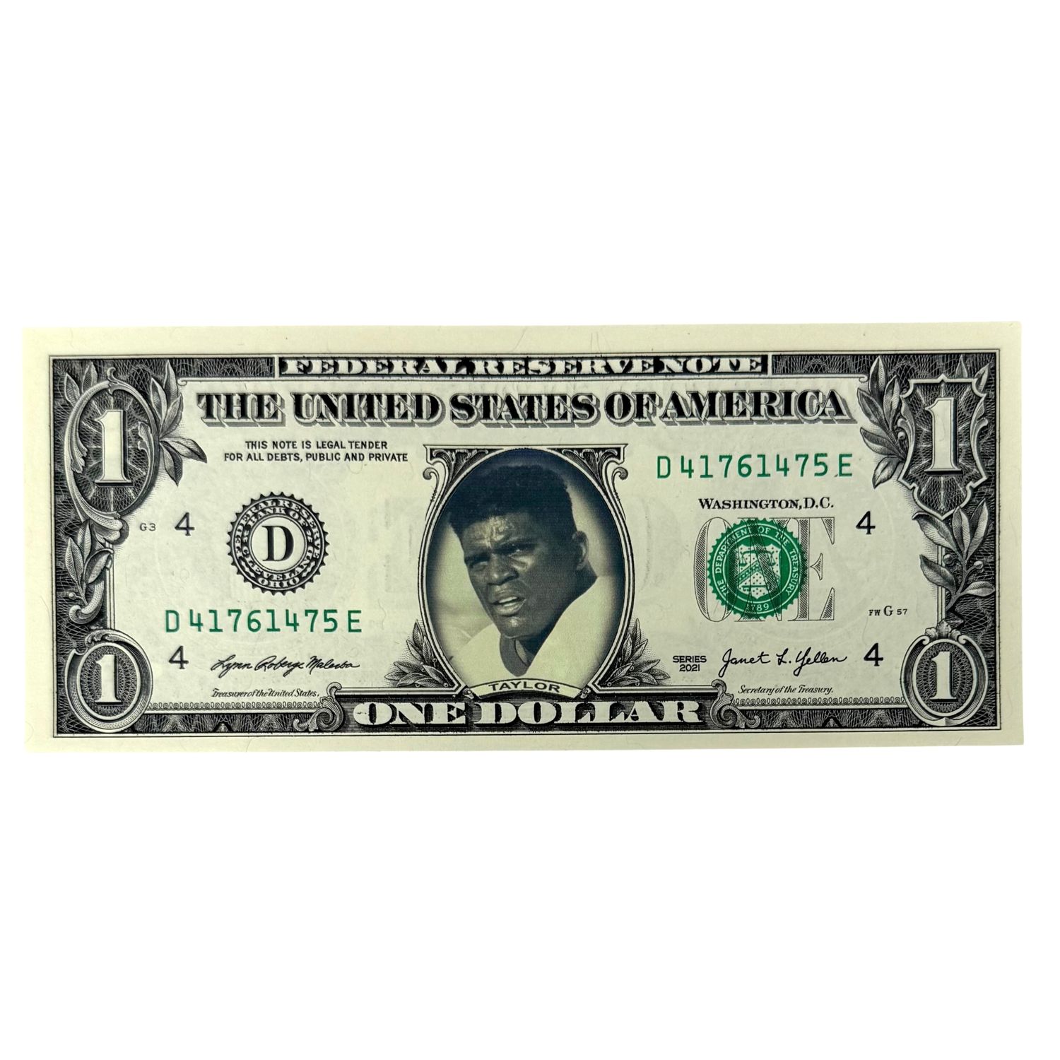 Lawrence Taylor Famous Face Dollar Bill