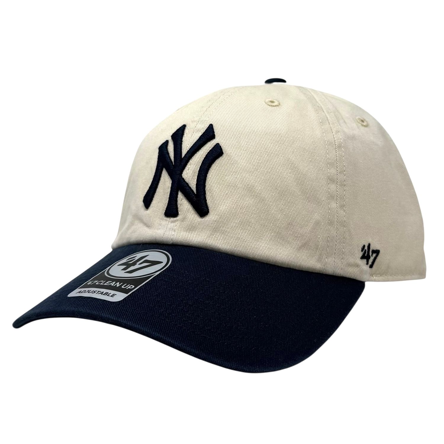 New York Yankees Men’s Natural 47 Brand Clean Up Cooperstown Adjustable Hat