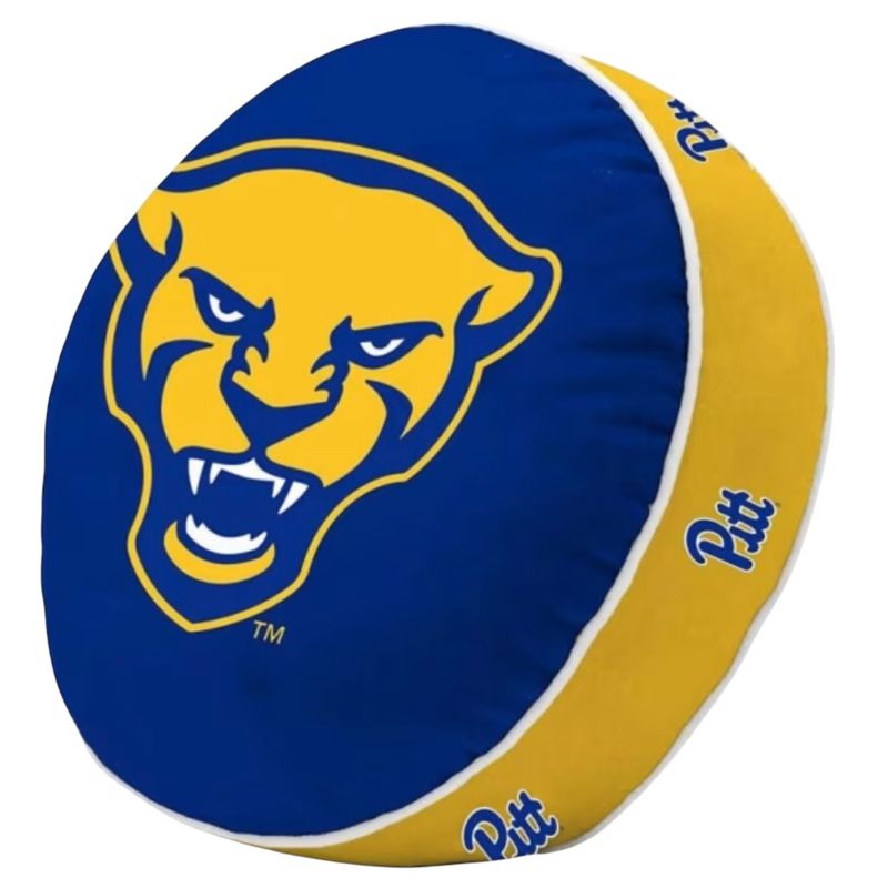 Pitt Panthers Round Team Puff Pillow