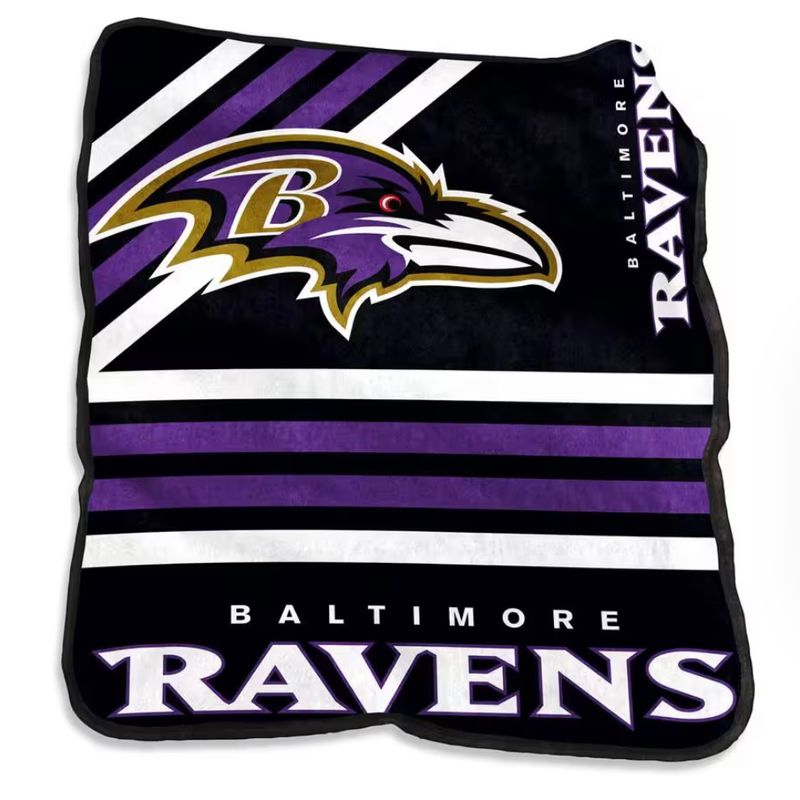 Baltimore Ravens 50" x 60" Plush Raschel Throw Blanket