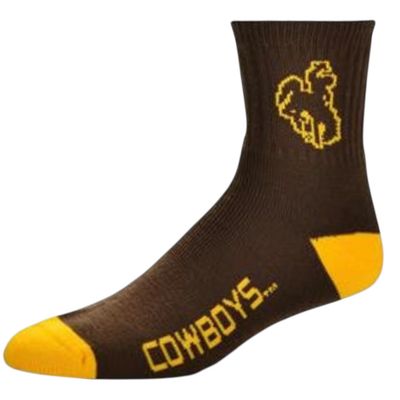 Wyoming Cowboys Adult Team Brown Socks Wyoming Cowboys Adult Team Brown Socks